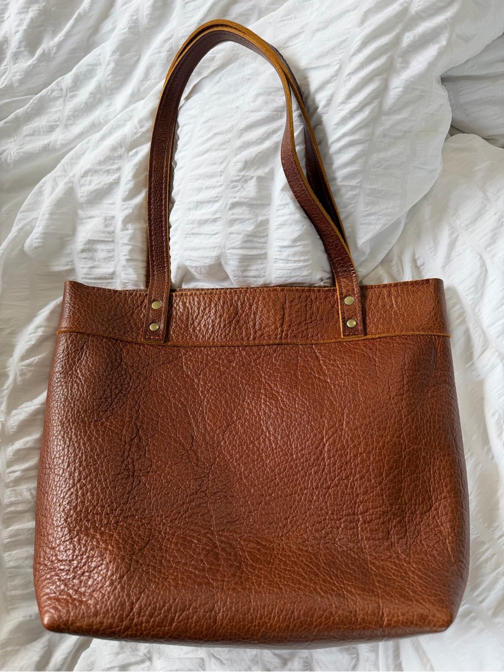 Classic Brown Leather Tote Bag - Timeless Everyday Carry